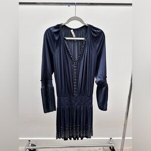 Ramy Brook Studded Blue Dress
